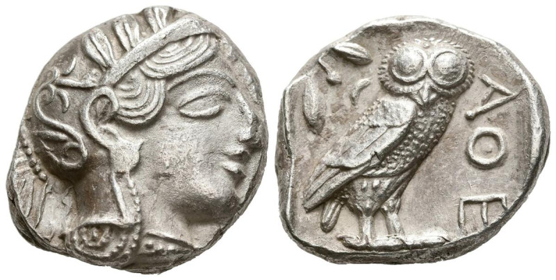 ATTICA, Atenas. Tetradracma. (Ar. 17,01g/25mm). 454-404 a.C. (SNG Copenhagen 31)...