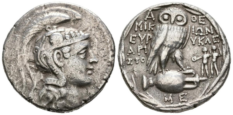 ATTICA, Atenas. Tetradracma. (Ar. 16,56g/28mm). 165-42 a.C. (Thompson 483g). Anv...