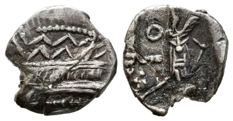 JUDAEA, Samaria. Obolo. (Ar. 0,52g/10mm). 401-365 a.C. Sidon. (HGC 10,240). Anv:...