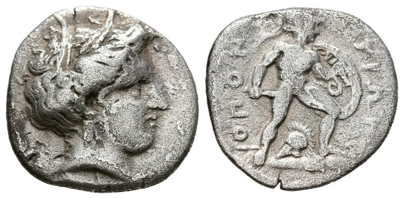 LOKRIS, Lokri Opuntii. Trióbolo. (Ar. 2,56g/16mm). 360-350 a.C. (HGC 4, 997). An...