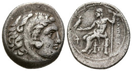 REINO DE MACEDONIA, Alejandro III el Grande. Dracma. (Ar. 4,13g/19mm). 325-323 a.C. Sardes. (Price 2567). Anv: Cabeza de Heracles a derecha con piel d...