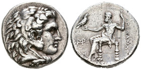 REYES DE MACEDONIA, Alejandro III el Grande. Tetradracma. (Ar. 17,11g/27mm). 311-300 a.C. Babilonia. (Price 3704). Anv: Cabeza de Heracles con piel de...