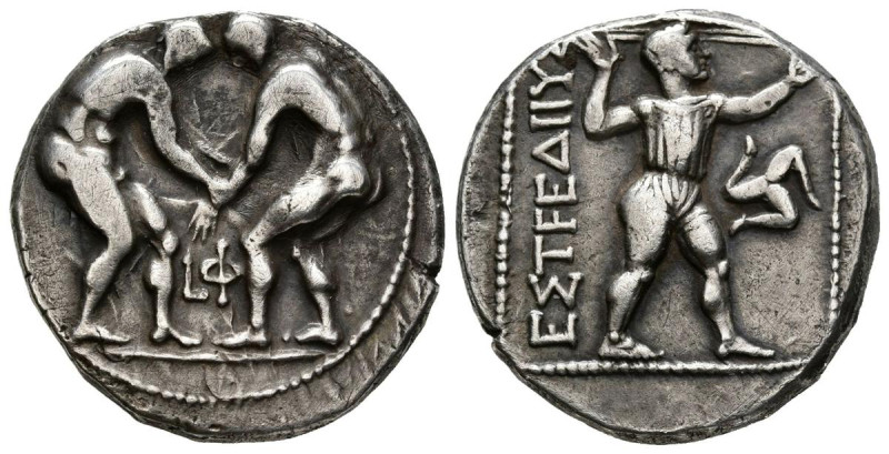 PAMPHYLIA, Aspendos. Estátera. (Ar. 10,55g/22mm). 380-330 a.C. (SNG Copenhagen 2...