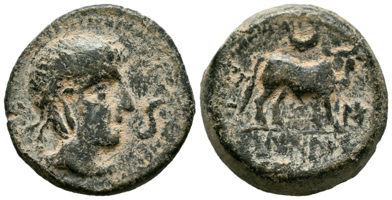 CASTULO (Cazlona, Sevilla). Semis. (Ae. 9,21g/23mm). 180 a.C. (FAB-715). Anv: Ca...