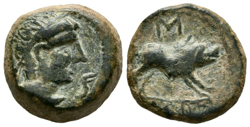 CASTULO (Cazlona, Jaén). Cuadrante. (Ae. 5,26g/17mm). 180 a.C. (FAB No cita). An...