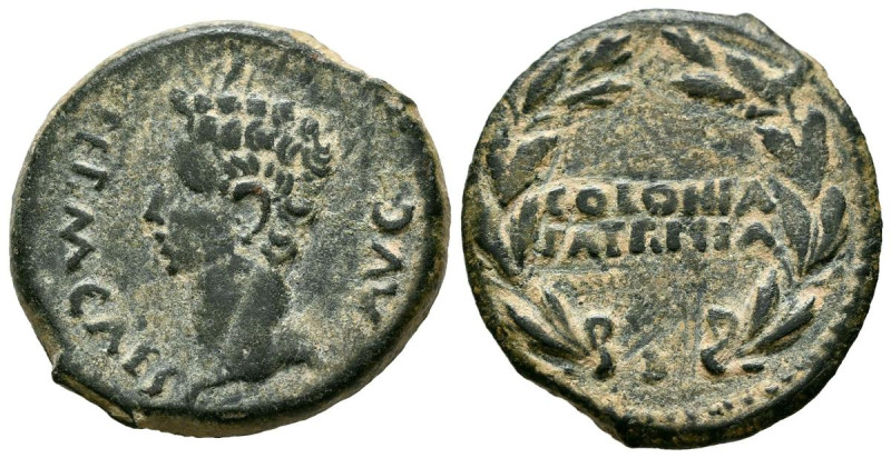 COLONIA PATRICIA (Córdoba). As. (Ae. 8,04g/25mm). 27 a.C-14 d.C. (FAB-1989) Anv:...