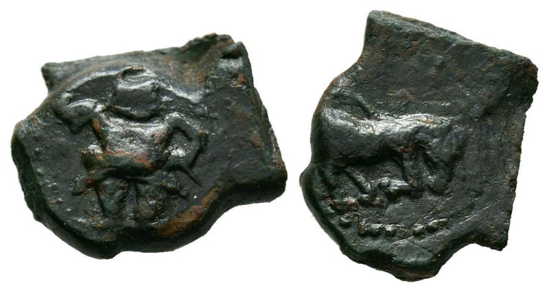 EBUSUS (Ibiza). Divisor de 1/8 Calco. (Ae. 1,47g/12mm). 200-100 a.C. (FAB no cit...