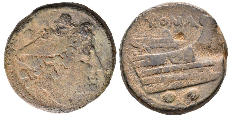 ACUÑACIONES ANONIMAS. Doble Uncia. (Ae. 24,70g/29mm). 217-215 a.C. Roma. (Crawfo...