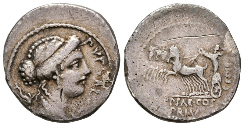 GENS PLAUTIA. Denario. (Ar. 3,75g/19mm). 60 a.C. Roma. (FFC-997; Crawford 420/2)...