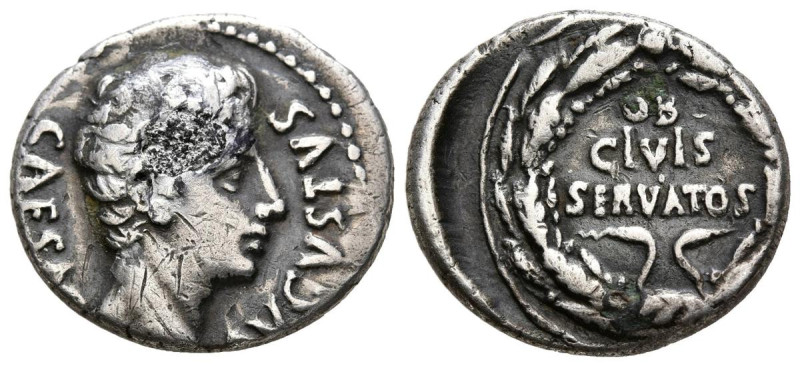 AUGUSTO. Denario. (Ar. 3,70g/19mm). 27 a.C.-14 d.C. Colonia Patricia. (RIC 77a)....