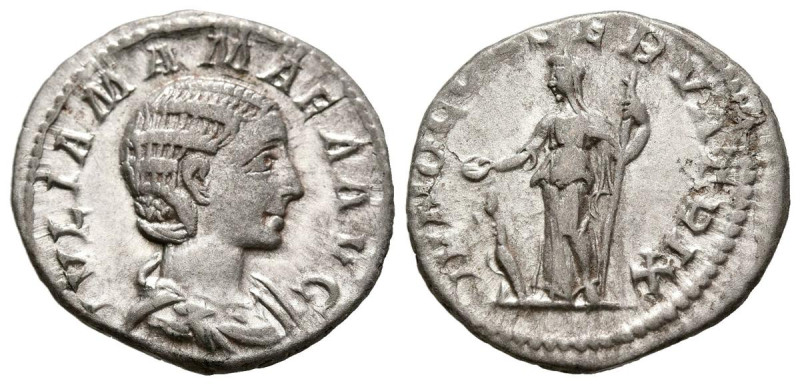 JULIA MAMAEA. Denario. (Ar. 2,81g/19mm). 222-235 d.C. Roma. (RIC 343). Anv: Bust...