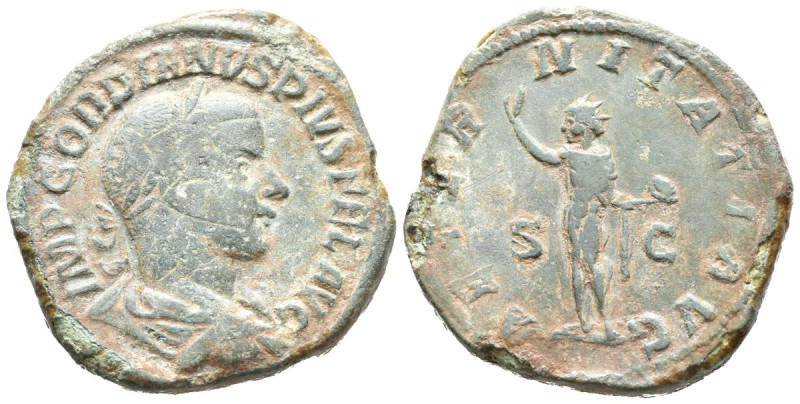 GORDIANO III. Sestercio. (Ae. 18,01g/33mm). 238-244 d.C. Roma. (RIC 297a). Anv: ...