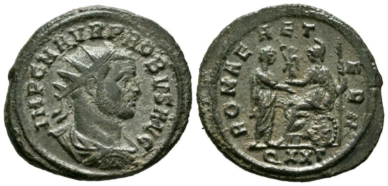 PROBO. Antoniniano. (Ae. 4,44g/24mm). 276-282 d.C. Ticinum. (RIC no cita). Anv: ...