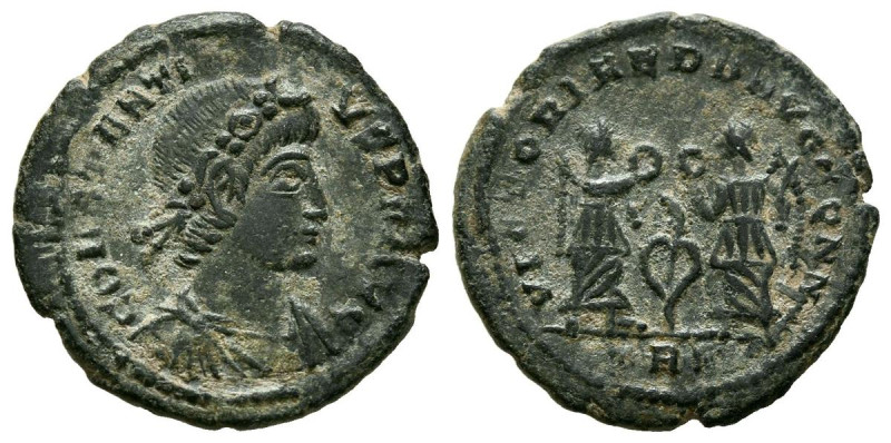 CONSTANCIO II. Follis. (Ae. 1,85g/17mm). 347-348 d.C. Treveri. (RIC 185). Anv: B...