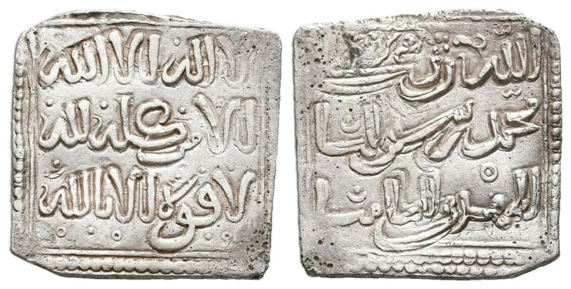 ALMOHADES. Anónima a nombre del imán al-Mahdi. Dírham (Ar. 1,52g/14mm). (Vives 2...