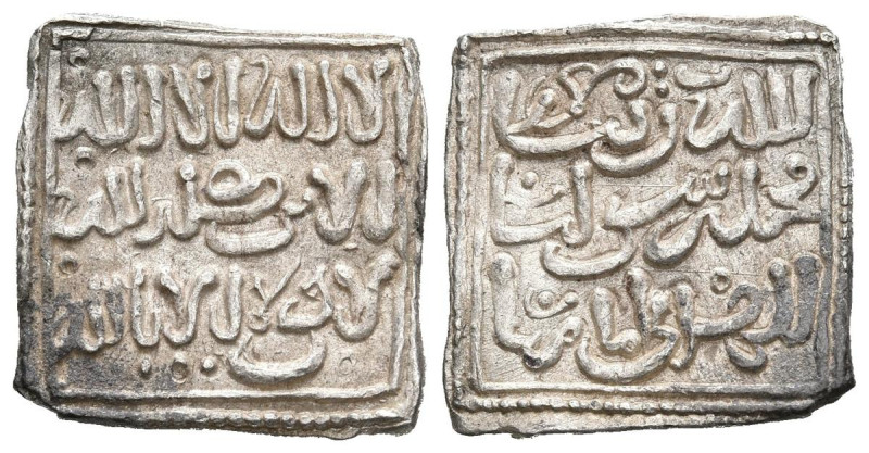 ALMOHADES, Anónimo a nombre de al-Mahdi. Dirham. (Ar. 1,47g/15mm). Sin Ceca. (Vi...