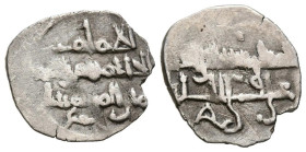 CALIFATO FATIMÍ.  Al-Hakim bi Amr Allah (386-411 H). Fracción de Dírham (Ar. 0,66g/14mm). Sin ceca ni fecha. (Album 711). MBC.