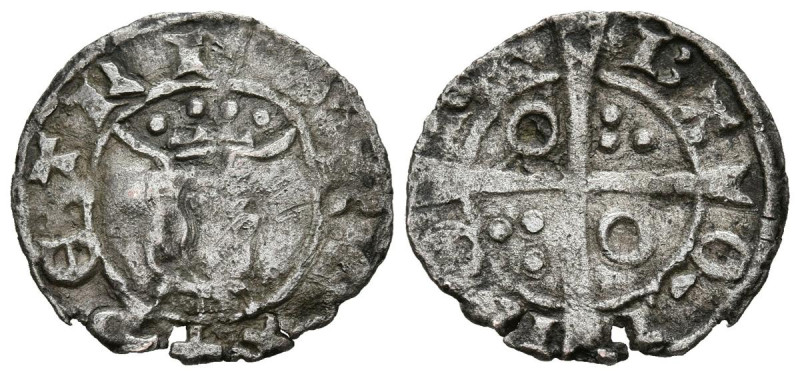 PEDRO III (1336-1387). Diner (Ve. 0,81g/16mm). S/D. Barcelona. (Cru-418.3). Anv:...