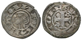 ALFONSO I DE ARAGÓN (1109-1126). Dinero. (Ve. 0,88g/17mm). Toledo. (FAB-23.4; Imperatrix A8:38.3). Anv: Busto de Alfonso VIII a izquierda, alrededor l...