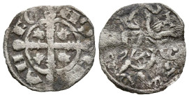 ALFONSO IX (1188-1230). Dinero. (Ve. 0,69g/11mm). Zamora. (FAB-124). Anv: Cruz floreada con veneras en los cuatro cuarteles, alrededor leyenda: ALFONS...