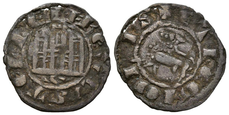 ALFONSO X (1252-1284). Pepión. (Ve. 0,84g/19mm). Sevilla. (FAB-254). Anv: Castil...