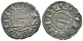 ALFONSO X (1252-1284). Pepión. (Ve. 0,65g/19mm). Sevilla. (FAB-254). Anv: Castillo dentro de gráfila, debajo S, alrededor leyenda: ALF REX CASTELLE. R...