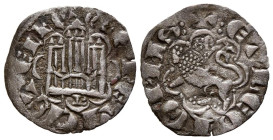 ALFONSO X (1252-1284). Novén. (Ve. 0,73g/17mm). Burgos. (FAB-263). Anv: Castillo dentro de gráfila lobulada, debajo marca de ceca B, alrededor leyenda...