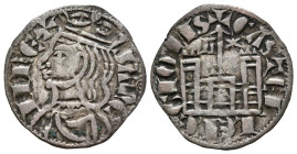 SANCHO IV (1284-1295). Cornado. (Ve. 0,65g/19mm). Avila. (FAB-294). Anv: Busto coronado a izquierda, alrededor leyenda: SANCII REX. Rev: Castillo con ...