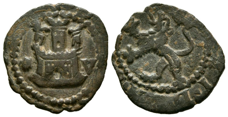 FELIPE II (1556-1598). 2 Maravedís (Ve. 1,71g/18mm). S/D (1575-1585). La Coruña ...