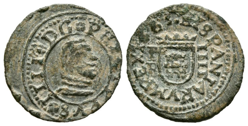 FELIPE IV (1621-1665). 4 Maravedís. (Ve. 0,87g/16mm). 1663. Burgos R. (Cal-2019-...