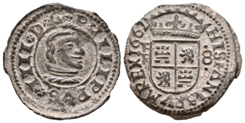 FELIPE IV (1621-1665). 8 Maravedís. (Ae. 2,55g/21mm). 1662. Burgos R. (Cal-2019-...