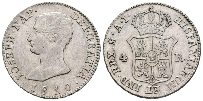 JOSE NAPOLEON (1808-1813). 4 Reales. (Ar. 5,87g/26mm). 1810. Madrid AI. (Cal-201...