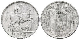 ESTADO ESPAÑOL. 5 Céntimos. (Al. 1,18g/23mm). 1853. Madrid. (Cal-2019-4). EBC+.