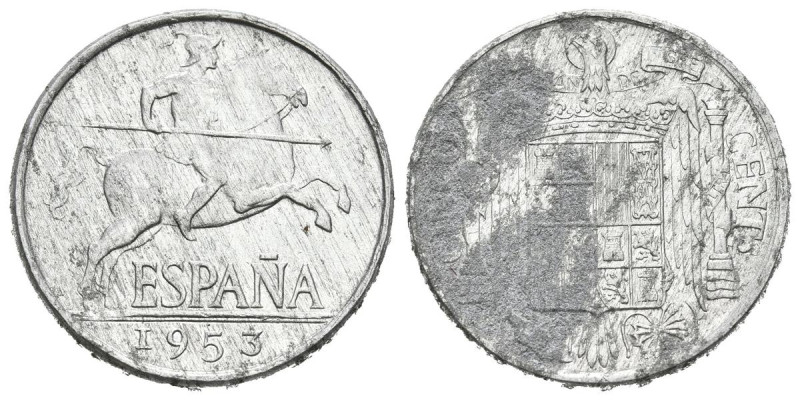 ESTADO ESPAÑOL. 5 Céntimos. (Al. 1,21g/20mm). 1953. Madrid. (Cal-2019-4). SC-/EB...