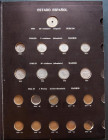 ESTADO ESPAÑOL (1936-1975). Álbum formado por más de 130 monedas de diversos módulos, fechas y estrellas. En el conjunto destacan piezas procedentes d...
