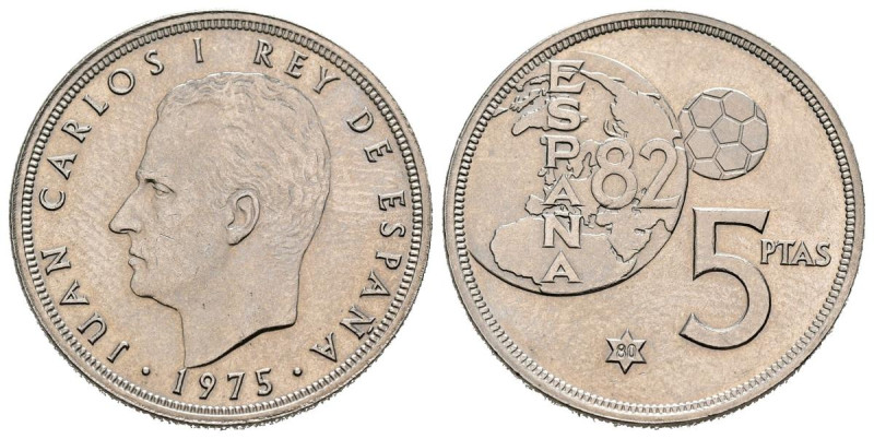 JUAN CARLOS I (1975-2014). 5 Pesetas. (CuNi. 5,76g/23mm). 1975 *80. (Cal-2019-40...