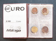 JUAN CARLOS I (1975-2014). Cartera completa de los Euros de Churriana (Málaga) con valores comprendidos entre 1 Céntimo y 2 Euros. 1998. SC. Cartera m...