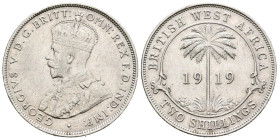 ÁFRICA OCCIDENTAL BRITÁNICA. 2 Shilling (Ar. 11,26g/28mm). 1919.Jorge V. (Km#13). MBC+.