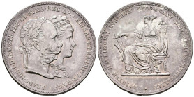 AUSTRIA, Francisco José I (1848-1916). Doble Gulden. (Ar. 24,71g/36mm). 1879. (Herinek 834). MBC+. Rayitas de limpieza. Ligera pátina.