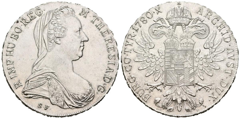 AUSTRIA. 1 Thaler. (Ar. 28,01g/41mm). 1780. María Teresa. Reacuñación moderna. (...