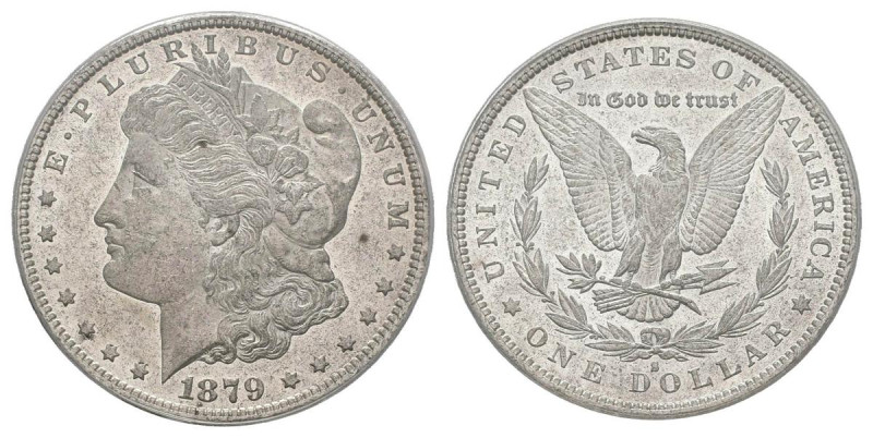 ESTADOS UNIDOS. 1 Dollar (Ar. 26,73g/38mm)*. 1879. San Francisco S. (Km#110). AU...