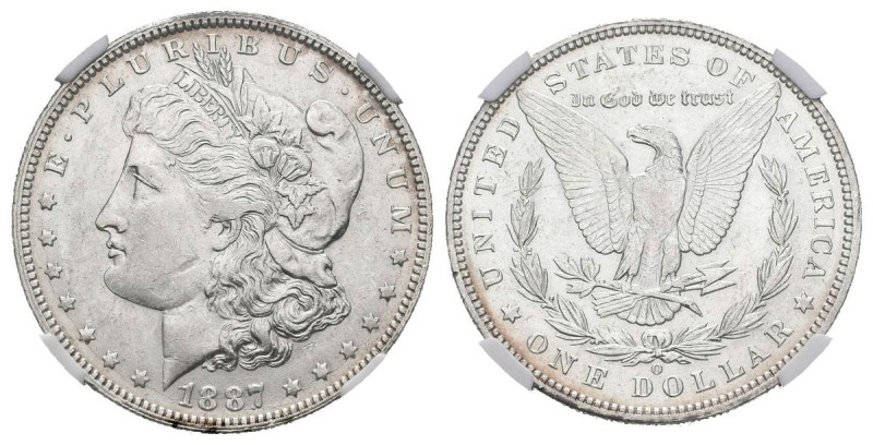 ESTADOS UNIDOS. 1 Dollar (Ar. 26,73g/38mm)*. 1887/1. Nueva Orleans O. (Km#110). ...