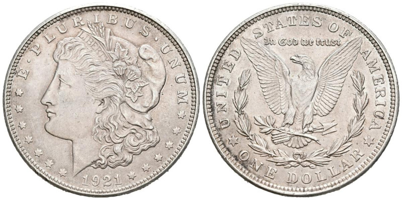 ESTADOS UNIDOS. 1 Dollar (Ar. 26,70g/38mm). 1921. Philadelphia. (Km#110). MBC+.