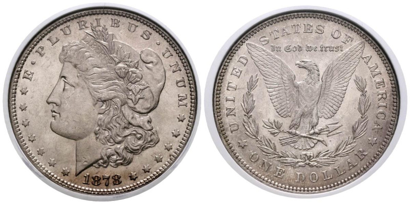 ESTADOS UNIDOS. 1 Dollar (Ar. 26,73g/38mm)*. 1878. Philadelphia. 7/8 TF. (Km#110...