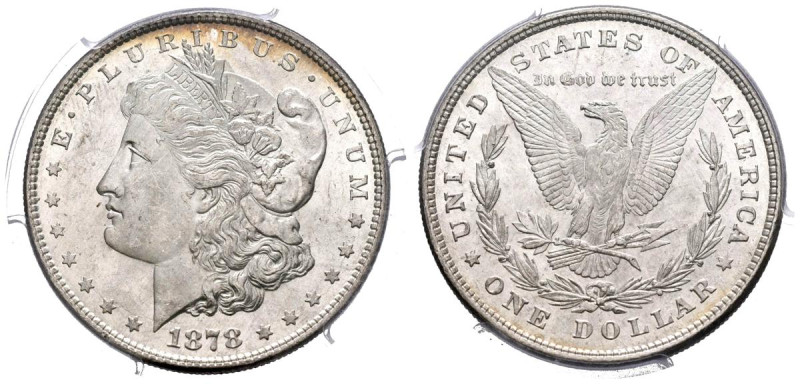 ESTADOS UNIDOS. 1 Dollar (Ar. 26,73g/38mm)*. 1878. Philadelphia. 8TF. (Km#110). ...