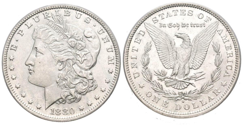 ESTADOS UNIDOS. 1 Dollar (Ar. 26,73g/38mm)*. 1880/0 2nd 8/7. Nueva Orleans O. VA...