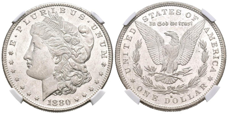 ESTADOS UNIDOS. 1 Dollar (Ar. 26,73g/38mm)*. 1880/7. San Francisco S. Hitlist -4...