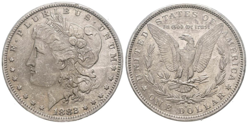 ESTADOS UNIDOS. 1 Dollar (Ar. 26,73g/38mm)*. 1882. Nueva Orleans O-S. VAM-3. TOP...