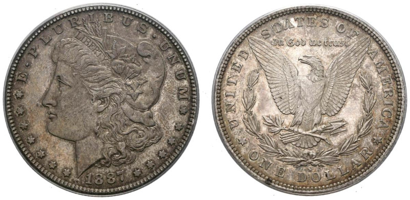 ESTADOS UNIDOS. 1 Dollar (Ar. 26,73g/38mm)*. 1887. San Francisco S-S. VAM-2. TOP...