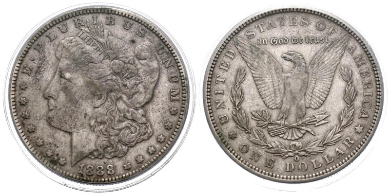 ESTADOS UNIDOS. 1 Dollar (Ar. 26,73g/38mm)*. 1888. Nueva Orleans O. (Km#110). Do...